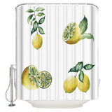 Summer fruit lemon multi DURABLE SHOWER CURTAIN - LeobonZone