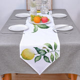 Summer fruit lemon multi Sharp Angle Table Runner Place Mats - LeobonZone