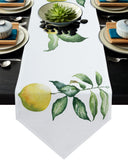 Summer fruit lemon multi Sharp Angle Table Runner Place Mats - LeobonZone