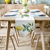 Summer fruit lemon multi Sharp Angle Table Runner Place Mats - LeobonZone