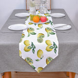 Lemon fruit in summer Sharp Angle Table Runner Place Mats - LeobonZone