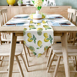 Lemon fruit in summer Sharp Angle Table Runner Place Mats - LeobonZone