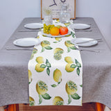 Lemon fruit in summer Table Runner Place Mats - LeobonZone