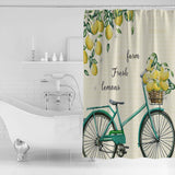 Farm fruit summer bike DURABLE SHOWER CURTAIN - LeobonZone