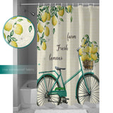 Farm fruit summer bike DURABLE SHOWER CURTAIN - LeobonZone