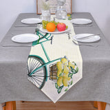 Farm fruit summer bike Sharp Angle Table Runner Place Mats - LeobonZone