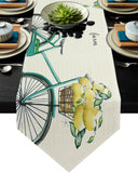 Farm fruit summer bike Sharp Angle Table Runner Place Mats