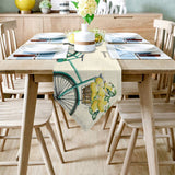 Farm fruit summer bike Sharp Angle Table Runner Place Mats - LeobonZone