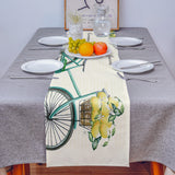 Farm fruit summer bike Table Runner Place Mats - LeobonZone