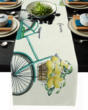 Farm fruit summer bike Table Runner Place Mats - LeobonZone