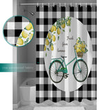 Black Farm fruit summer bike DURABLE SHOWER CURTAIN - LeobonZone