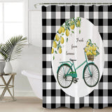 Black Farm fruit summer bike DURABLE SHOWER CURTAIN - LeobonZone