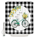 Lemons farmhouse shower curtain