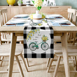 Black Farm fruit summer bike Table Runner Place Mats - LeobonZone