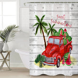 Watermelon truck in summer DURABLE SHOWER CURTAIN - LeobonZone