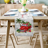 Watermelon truck in summer Table Runner Place Mats - LeobonZone