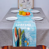 Summer surfing board Table Runner Place Mats - LeobonZone