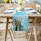 Summer surfing board Table Runner Place Mats - LeobonZone