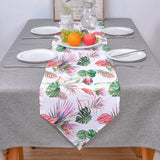 Summer style protea flowers Sharp Angle Table Runner Place Mats - LeobonZone