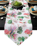 Summer style protea flowers Sharp Angle Table Runner Place Mats - LeobonZone