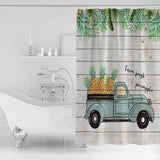 Pastoral tropical plants Pineapple fruit DURABLE SHOWER CURTAIN - LeobonZone