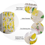 Lemon multi fruit summer DURABLE SHOWER CURTAIN - LeobonZone