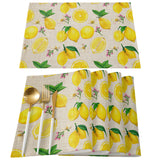 Lemon multi fruit summer Personalized Table Placemats - LeobonZone