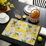 Lemon multi fruit summer Personalized Table Placemats - LeobonZone