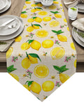 Lemon multi fruit summer Sharp Angle Table Runner Place Mats - LeobonZone