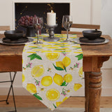 Lemon multi fruit summer Sharp Angle Table Runner Place Mats - LeobonZone