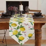 Lemon fruit summer Sharp Angle Table Runner Place Mats - LeobonZone