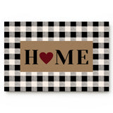 Home Brown black and white gray plaid background Non-Slip Waterproof  Doormat - LeobonZone