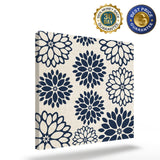 Dark blue dahlia American pastoral style Canvas painting - LeobonZone