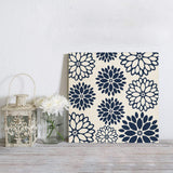 Dark blue dahlia American pastoral style Canvas painting - LeobonZone