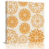 Orange dahlia American pastoral style Canvas painting - LeobonZone