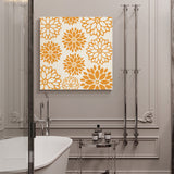 Orange dahlia American pastoral style Canvas painting - LeobonZone