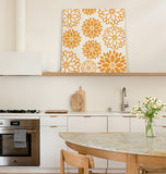 Orange dahlia American pastoral style Canvas painting - LeobonZone