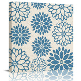 Blue dahlia American pastoral style Canvas painting - LeobonZone
