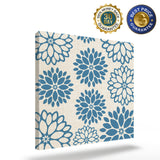 Blue dahlia American pastoral style Canvas painting - LeobonZone