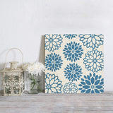 Blue dahlia American pastoral style Canvas painting - LeobonZone
