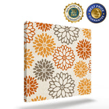 Orange khaki dahlia American pastoral style Canvas painting - LeobonZone