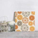 Orange khaki dahlia American pastoral style Canvas painting - LeobonZone