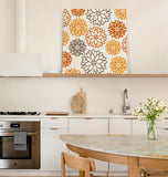 Orange khaki dahlia American pastoral style Canvas painting - LeobonZone