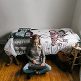 Snowflake Christmas Elk with Christmas Tree comforter sets pillowcase - LeobonZone
