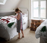 Snowflake Christmas Elk with Christmas Tree comforter sets pillowcase - LeobonZone