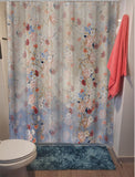 Beautiful Flowers Waterproof Durable Shower Curtain - LeobonZone