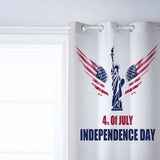 Date of Independence Day Statue of Liberty window curtains - LeobonZone