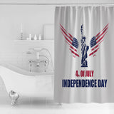 Date of Independence Day Statue of Liberty Shower Curtain - LeobonZone