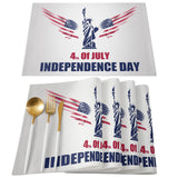 Date of Independence Day Statue of Liberty Personalized Table Placemats - LeobonZone