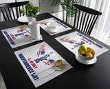 Date of Independence Day Statue of Liberty Personalized Table Placemats - LeobonZone